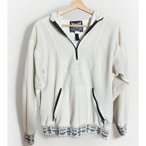 Vintage 90s Marker Polartec Fleece Hoodie Women XS (Fits M)